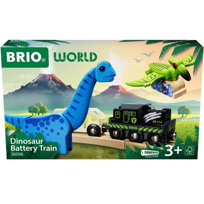 Brio Train a Piles Dinosaure - Train électrique - Dinosaure Inclus - pour circuit de train en bois - Des 3 Ans - Brio World - 36096 – Image 2