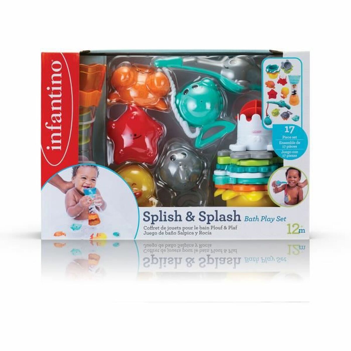 Ensemble de Jouets pour la Salle de Bain Infantino Bath Set 17 Pièces aquatique – Image 2