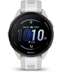 Montre GPS connectée - GARMIN - Forerunner 165 - 1,2 - Blanc avec bracelet Blanc et Gris clair