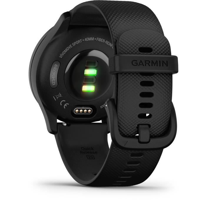 GARMIN Vivomove Sport - Montre de sport connectée a aiguilles et écran tactile - Noir Slate – Image 3