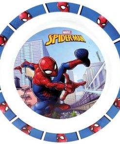 Alternative view of Lot vaisselle - FUN HOUSE - SPIDERMAN - Verre, assiette Ø22 cm et Ø16 cm, couverts, gourde et boite goûter