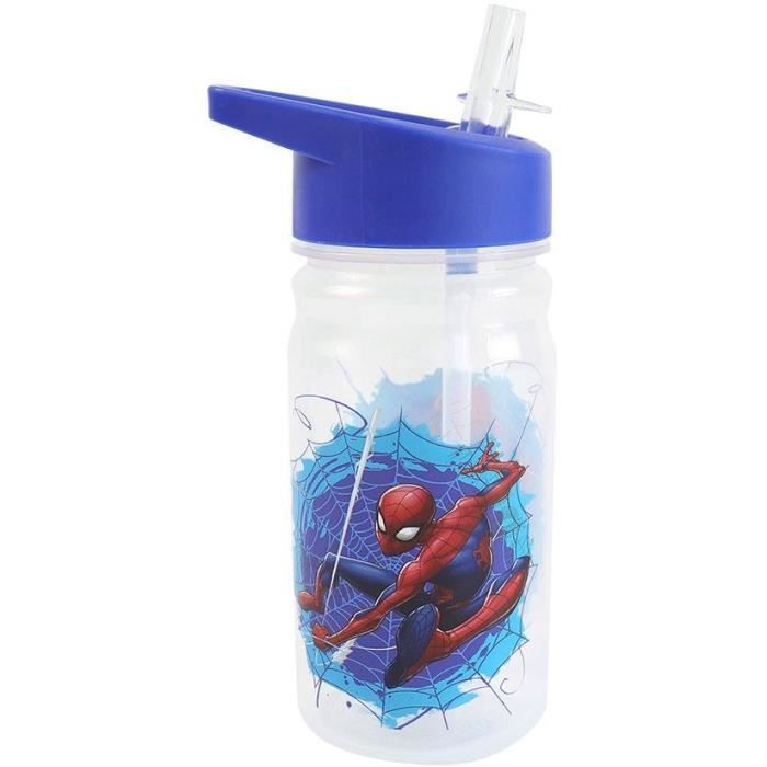 Lot vaisselle - FUN HOUSE - SPIDERMAN - Verre, assiette Ø22 cm et Ø16 cm, couverts, gourde et boite goûter – Image 4