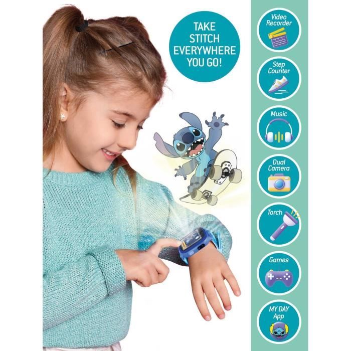 Montre Éducative - HI TECH - STITCH - Cadrans personnalisables, 5 Jeux interactifs – Image 4