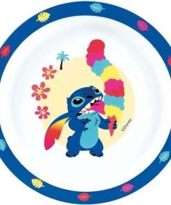 Alternative view of Lot vaissele - FUN HOUSE - STITCH ET ANGEL - Verre, assiette Ø22 cm et Ø16 cm, couverts, gourde et boite goûter