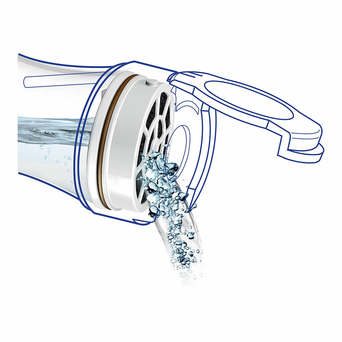 Bouteille Filtrante LAICA 1 L Transparent – Image 2