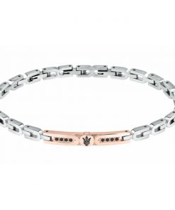 Alternative view of Bracelet Homme Maserati Acier inoxydable 21,5 cm Argenté
