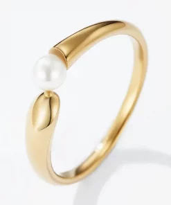 Bague simple en acier inoxydable boule